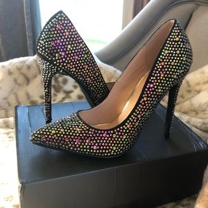 Akira Black/Rainbow Crystal heels